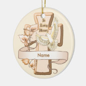 Im Christlichen Kreuz der liebenden Erinnerung Keramik Ornament (Links)