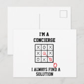 Im Concierge finde ich immer eine Postkarte (Vorne/Hinten)