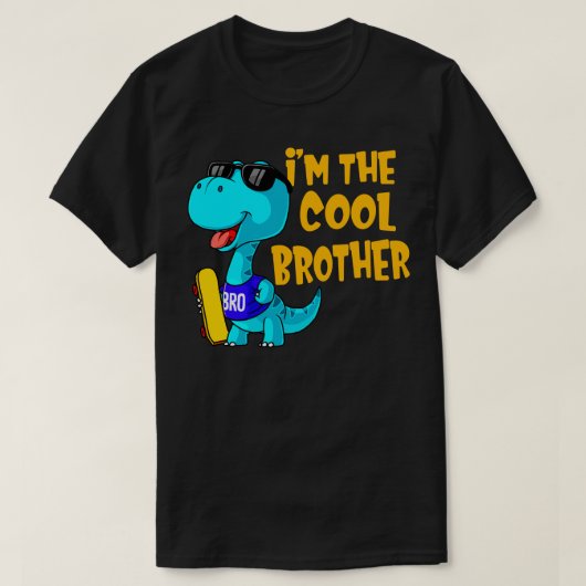 Im Coolen Bruder von Funny Dinosaur Kids T-Shirt (Design vorne)