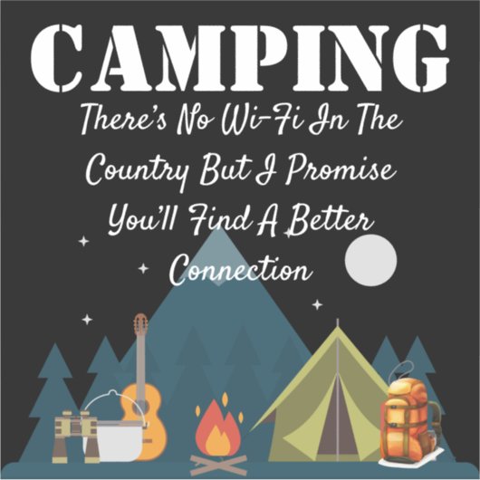 Im Country-Camping-Aufkleber gibt es kein WLAN Aufkleber (Vorderseite)