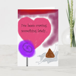 "I'm Craving You" Romantic Candy Sweetheart Card Karte