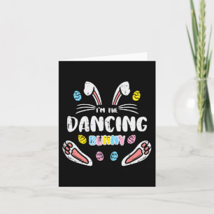 Im Dancing Bunny Funny Ostern Matching Familie Män Karte