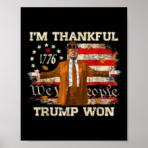 Im dankbaren Trump Won Erntedank Türkei Fall Männe Poster