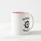 Im das Bootfahrt-Segelboot Kapitän-I Make Ship Zweifarbige Tasse (VorderseiteRechts)