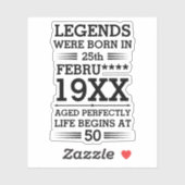 Im Datumsmonatsalter waren benutzerdefinierte Lege Aufkleber (Blatt)