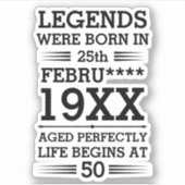 Im Datumsmonatsalter waren benutzerdefinierte Lege Aufkleber (Vorderseite)