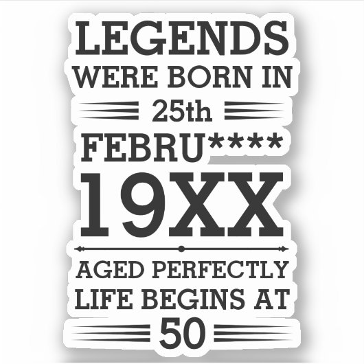 Im Datumsmonatsalter waren benutzerdefinierte Lege Aufkleber (Vorderseite)