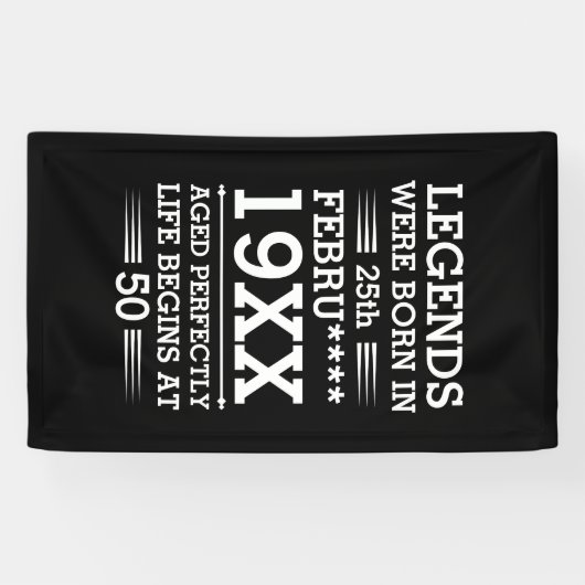 Im Datumsmonatsalter waren benutzerdefinierte Lege Banner (Horizontal)