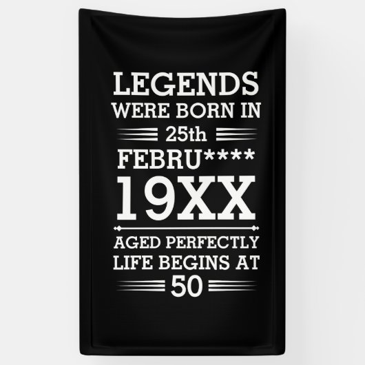 Im Datumsmonatsalter waren benutzerdefinierte Lege Banner (Vertikal)