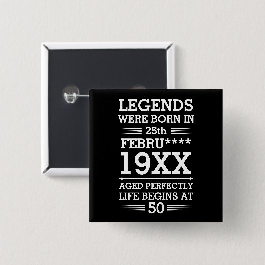 Im Datumsmonatsalter waren benutzerdefinierte Lege Button (Vorne & Hinten)