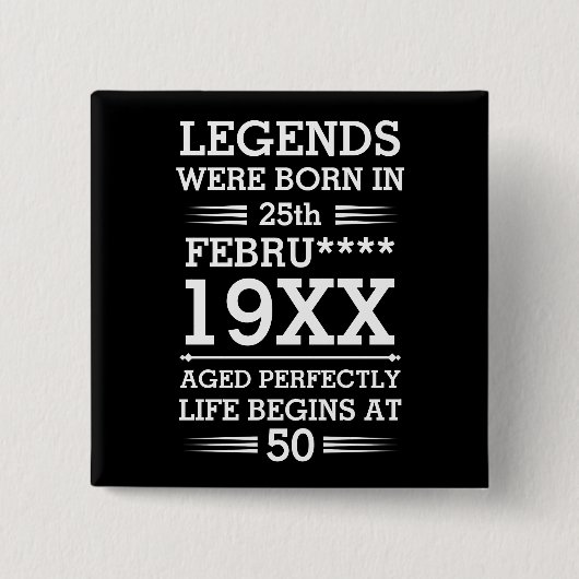 Im Datumsmonatsalter waren benutzerdefinierte Lege Button (Vorderseite)