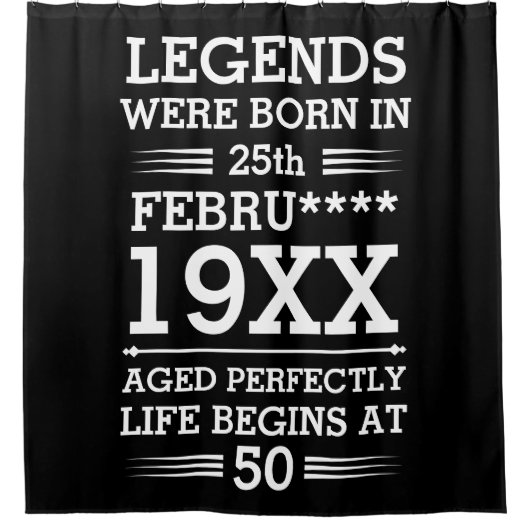 Im Datumsmonatsalter waren benutzerdefinierte Lege Duschvorhang (Vorderseite)