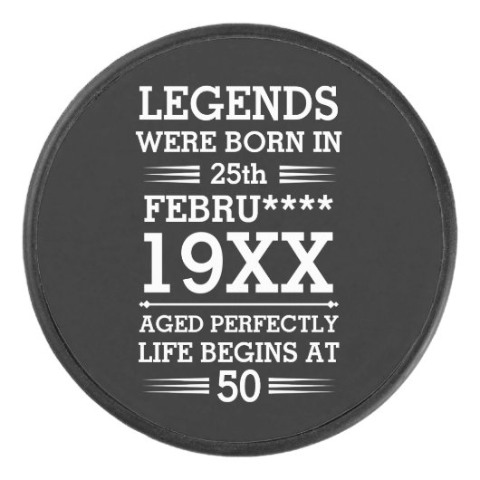 Im Datumsmonatsalter waren benutzerdefinierte Lege Eishockey Puck (Vorderseite)