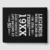 Im Datumsmonatsalter waren benutzerdefinierte Lege Gästebuch (Rückseite)