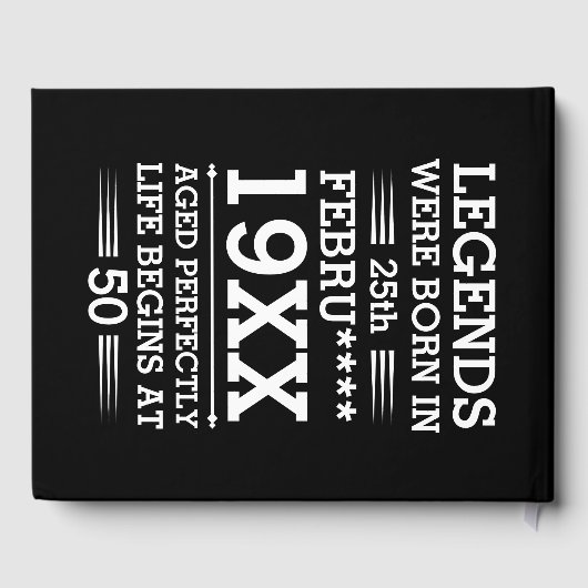 Im Datumsmonatsalter waren benutzerdefinierte Lege Gästebuch (Rückseite)