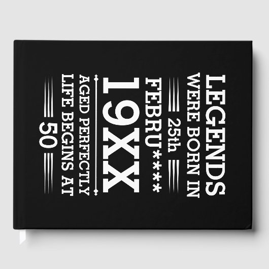 Im Datumsmonatsalter waren benutzerdefinierte Lege Gästebuch (Vorderseite)