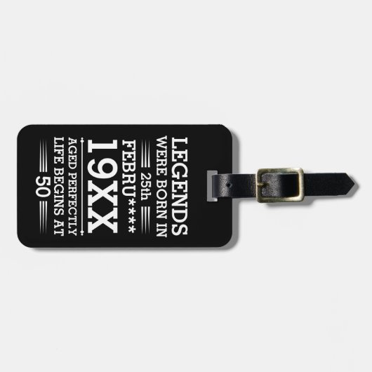 Im Datumsmonatsalter waren benutzerdefinierte Lege Gepäckanhänger (Vorderseite horizontal)