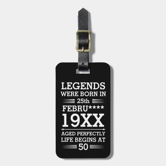 Im Datumsmonatsalter waren benutzerdefinierte Lege Gepäckanhänger (Vorderseite vertikal)