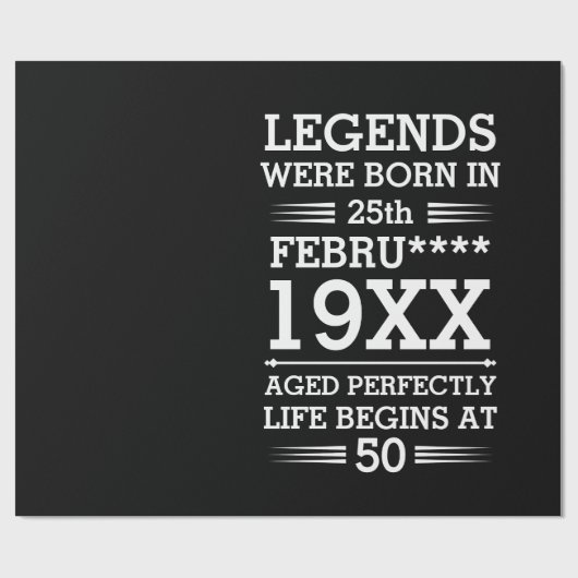 Im Datumsmonatsalter waren benutzerdefinierte Lege Geschenkpapier (Flach)