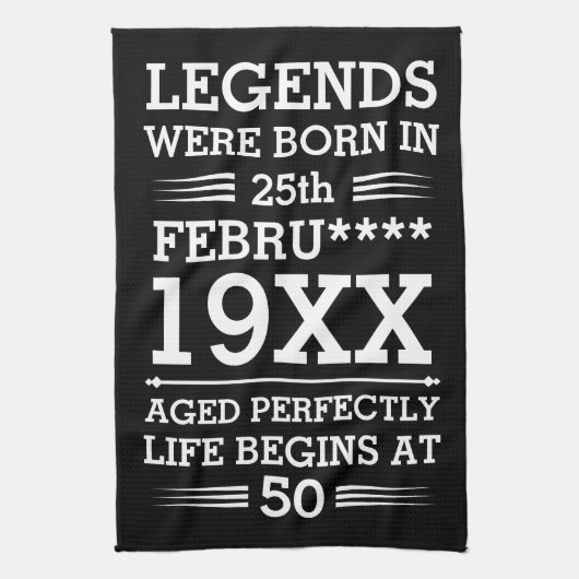 Im Datumsmonatsalter waren benutzerdefinierte Lege Geschirrtuch (Vertikal)