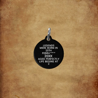 Im Datumsmonatsalter waren benutzerdefinierte Lege Haustiermarke