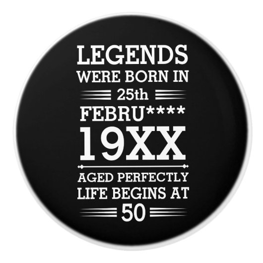 Im Datumsmonatsalter waren benutzerdefinierte Lege Keramikknauf (Vorderseite)