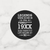 Im Datumsmonatsalter waren benutzerdefinierte Lege Konfetti (Klein Vorderseite)