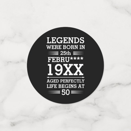 Im Datumsmonatsalter waren benutzerdefinierte Lege Konfetti (Klein Vorderseite)