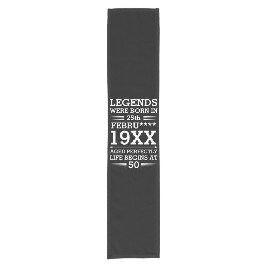 Im Datumsmonatsalter waren benutzerdefinierte Lege Kurzer Tischläufer (Vorderseite)