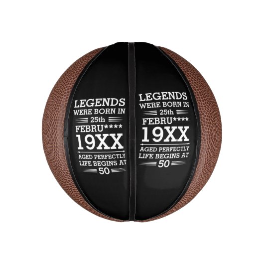 Im Datumsmonatsalter waren benutzerdefinierte Lege Mini Basketball (Vertikal)