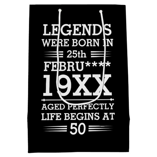 Im Datumsmonatsalter waren benutzerdefinierte Lege Mittlere Geschenktüte (Rückseite)