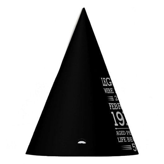 Im Datumsmonatsalter waren benutzerdefinierte Lege Partyhütchen (Links)