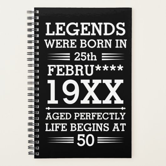 Im Datumsmonatsalter waren benutzerdefinierte Lege Planer (Vorderseite)