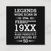 Im Datumsmonatsalter waren benutzerdefinierte Lege Quadratische Visitenkarte (Vorderseite)