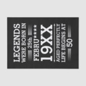 Im Datumsmonatsalter waren benutzerdefinierte Lege Seidenpapier (Vorderseite)