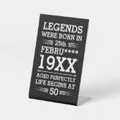 Im Datumsmonatsalter waren benutzerdefinierte Lege Sockelschild (Vorderseite)