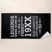 Im Datumsmonatsalter waren benutzerdefinierte Lege Strandtuch (Vorderseite)