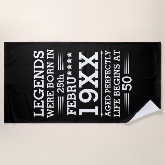 Im Datumsmonatsalter waren benutzerdefinierte Lege Strandtuch (Vorderseite)