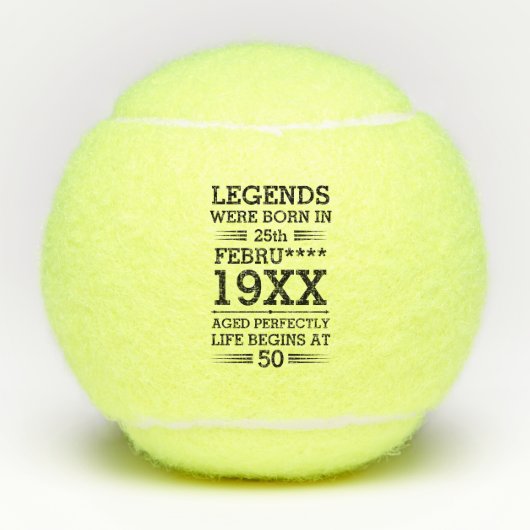 Im Datumsmonatsalter waren benutzerdefinierte Lege Tennisbälle (Vorderseite)