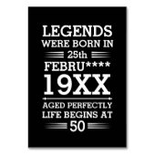 Im Datumsmonatsalter waren benutzerdefinierte Lege Tischnummer (Rückseite)