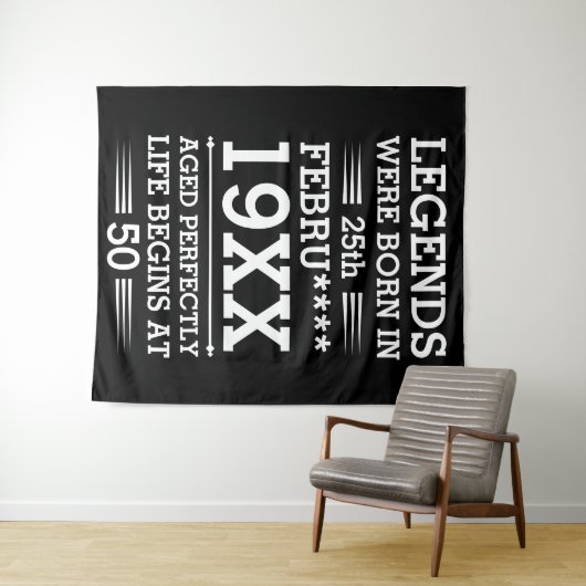 Im Datumsmonatsalter waren benutzerdefinierte Lege Wandteppich (Beispiel (Horizontal))