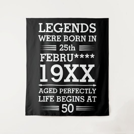 Im Datumsmonatsalter waren benutzerdefinierte Lege Wandteppich (Vorderseite)