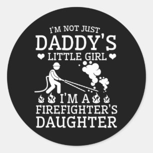 Im Daughter Firefighter Daddy Pride Shirt Runder Aufkleber