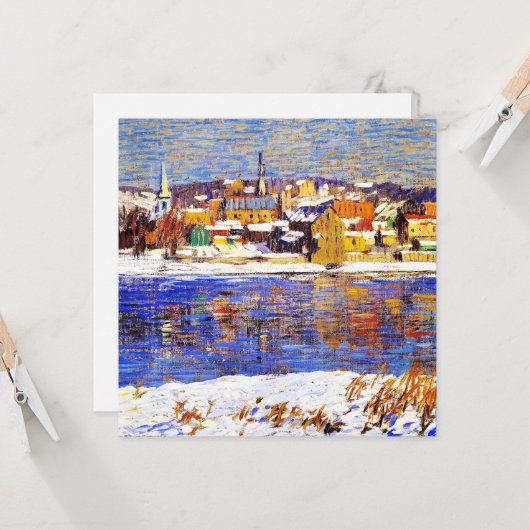 Im Delaware, Gemälde von Robert Spencer Karte (Vorderseite/Rückseite Beispiel)