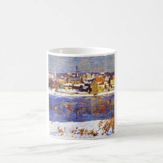 Im Delaware (von Robert Spencer) Kaffeetasse (Mittel)