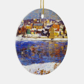 Im Delaware (von Robert Spencer) Keramik Ornament (Rechts)