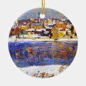 Im Delaware (von Robert Spencer) Keramik Ornament (Vorne)