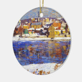 Im Delaware (von Robert Spencer) Keramik Ornament (Links)
