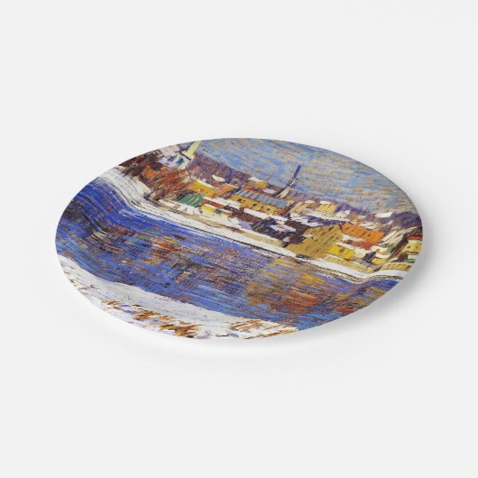 Im Delaware (von Robert Spencer) Pappteller (Schrägansicht)