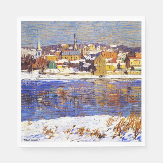 Im Delaware (von Robert Spencer) Serviette (Vorderseite)